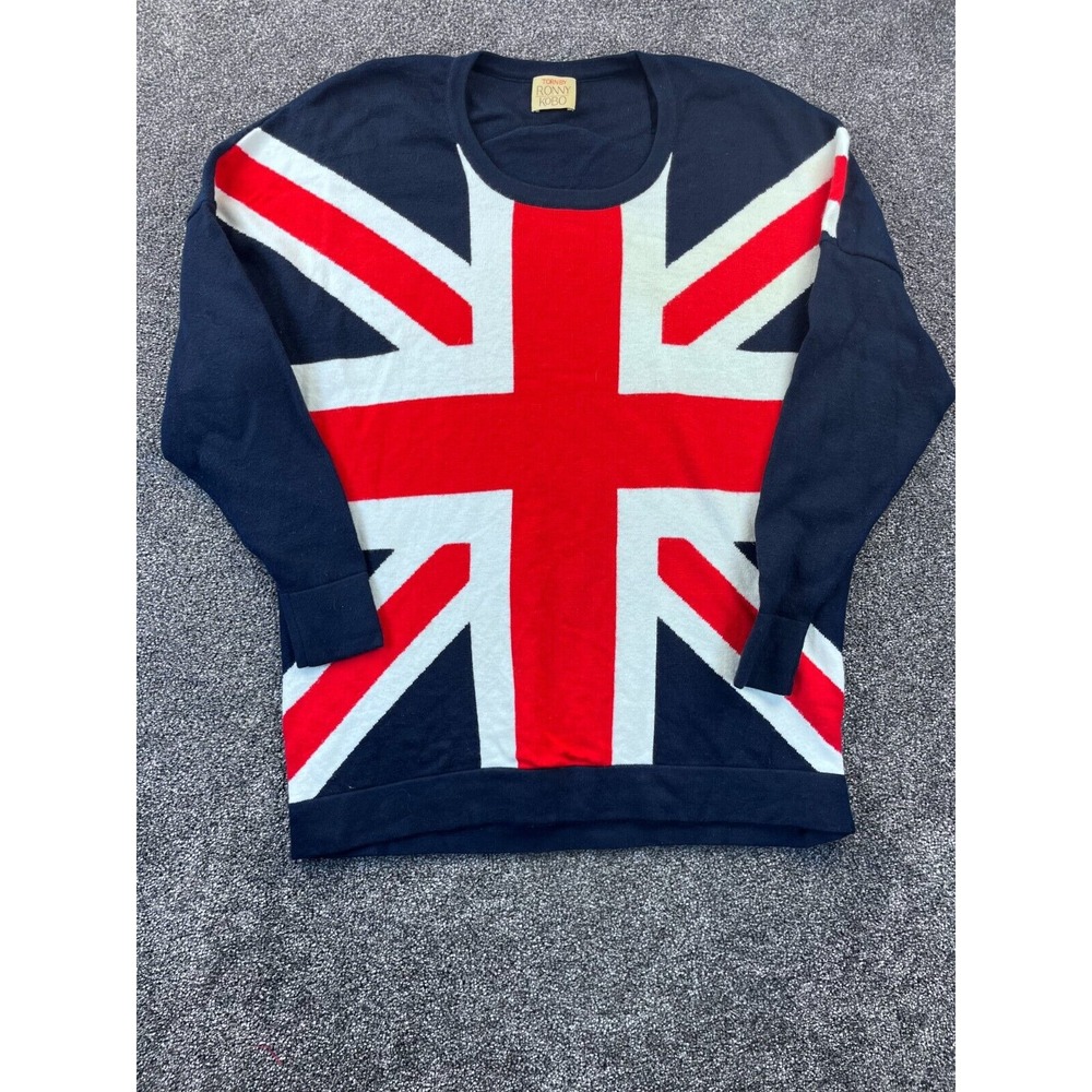 Torn by Ronny Kobo Union Jack Sweater - Red, White, and Blue